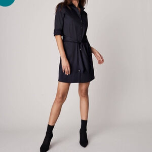UNTICKIT Angelina Black Long Sleeve‎ Button Down Dress Size 2